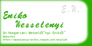 eniko wesselenyi business card